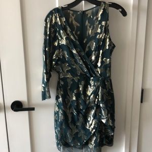 BCBG MAX AZRIA asymmetric wrap dress